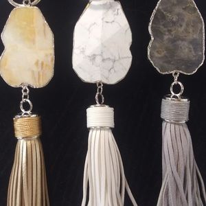Natural stone keychain